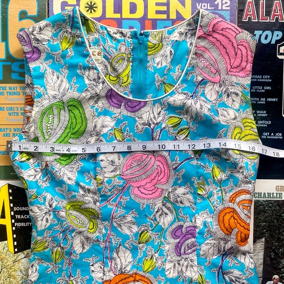 Vintage 1960s Floral Print Dress - Picture 10 of 11